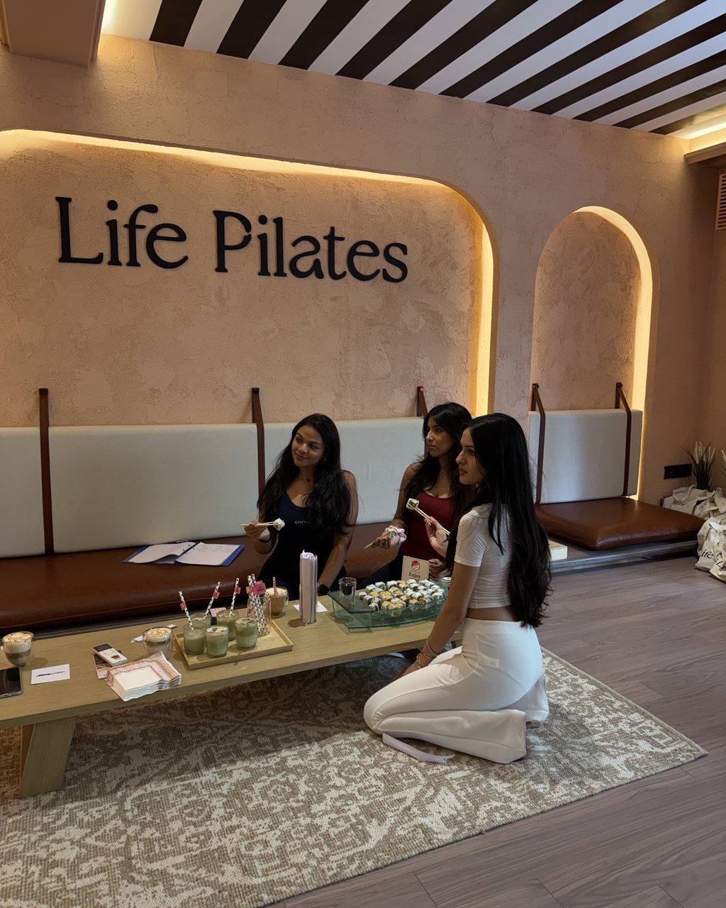 Members in the Life Pilates DLF Galleria lounge, Gurugram